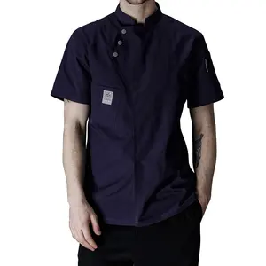 Giacca uniforme dell'hotel, Staff dell'albergo dell'uniforme dello Chef, cappotto della <span class=keywords><strong>cucina</strong></span> del tessuto del cotone del poliestere - Product Image 1