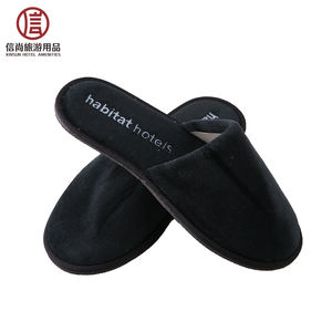 Ucuz toptan ev terlikleri beyaz kadife otel terliği - Product Image 3