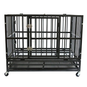 Jaula de perro caja de servicio pesado de Metal fuerte perrera parque para perros grandes con <span class=keywords><strong>cuatro</strong></span> ruedas - Product Image 1