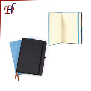 Custom Classic <span class=keywords><strong>papelería</strong></span> cuaderno de tapa dura revista pu escritura Notebook 200 páginas con papel de colores borde - Product Image 1