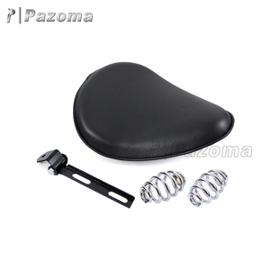Siège auto universel en cuir artificiel personnalisé, pour moto, 1 pièce, montage à ressort, en <span class=keywords><strong>Solo</strong></span>, pour <span class=keywords><strong>Sportster</strong></span>, Bobber Chopper - Product Image 2