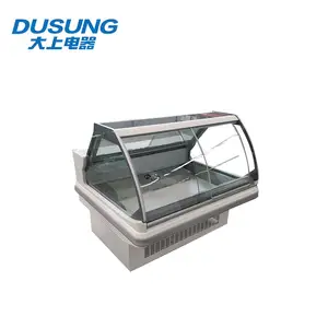 supermarket meat deli showcase freezer/commercial refrigerator fridge chiller/butcher equipment/service counter