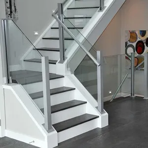 A basso costo di vetro ringhiera delle scale kit per la scala a chiocciola interna di disegno
