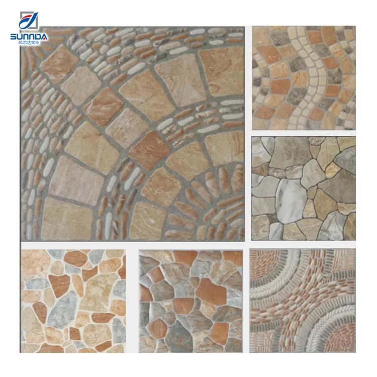 Ceramica cinese di piastrelle smaltate di colore chiaro ristorante e balcone 40x40 rustico pavimento di piastrelle di ceramica