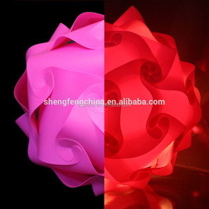 Lớn 40Cm Đường Kính Câu Đố Hiện Đại Bộ Chụp Đèn <span class=keywords><strong>IQ</strong></span> Bộ Đèn Ghép Hình Nhiều Màu - Product Image 3