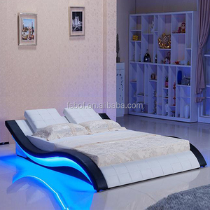 <span class=keywords><strong>Letto</strong></span> in Pelle con Luce LED <span class=keywords><strong>Blu</strong></span> e Terapia Musicale per Camera da <span class=keywords><strong>Letto</strong></span> A021 - Product Image 2