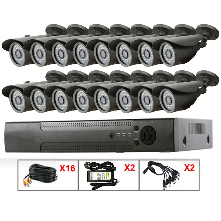 Profesional cámara de vigilancia 16ch económico DVR sistema Kit casa sistema de alarma