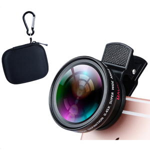 Apexel universale clip on lenti della fotocamera del telefono cellulare 0.45x super grandangolare obiettivo macro lens per smartphone <span class=keywords><strong>iPhone</strong></span> & Android kit - Product Image 1