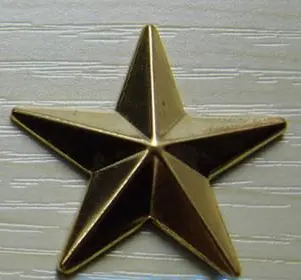 Broche de cobre con forma de estrella de hierro para decoración de ropa
