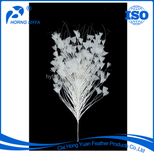 Alibab China Pluma Producto Fábrica E-313 Delicado Tallo de la Flor de la Pluma <span class=keywords><strong>Blanca</strong></span> de Plumas Hecho A Mano Floral Picks - Product Image 1