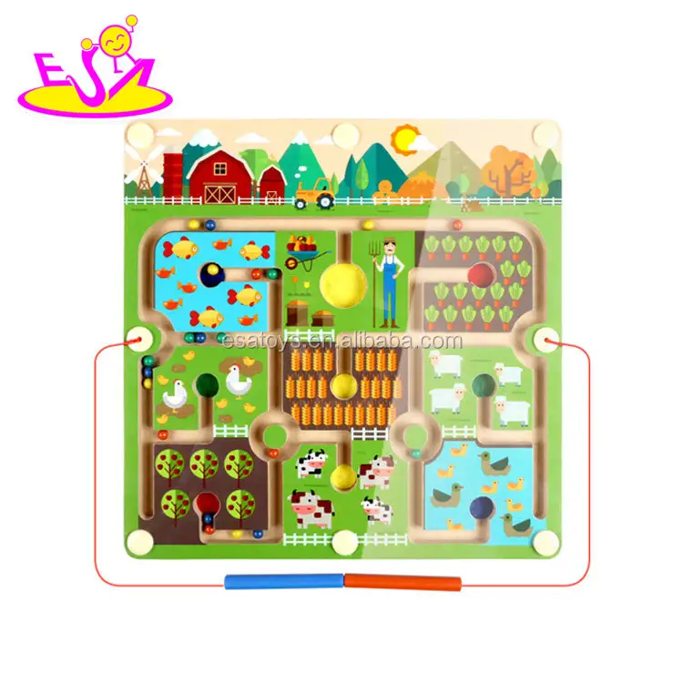 Intelligent toys mini wooden ball maze game for children W11H025
