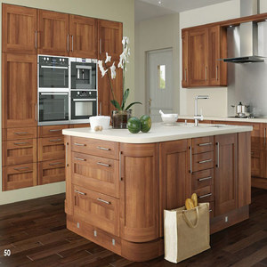Modern Classic Solid Wood <strong>Kitchen</strong> Furniture Wall Cabinets Red Oak <strong>Cupboard</strong> <strong>Small</strong> - Product Image 3