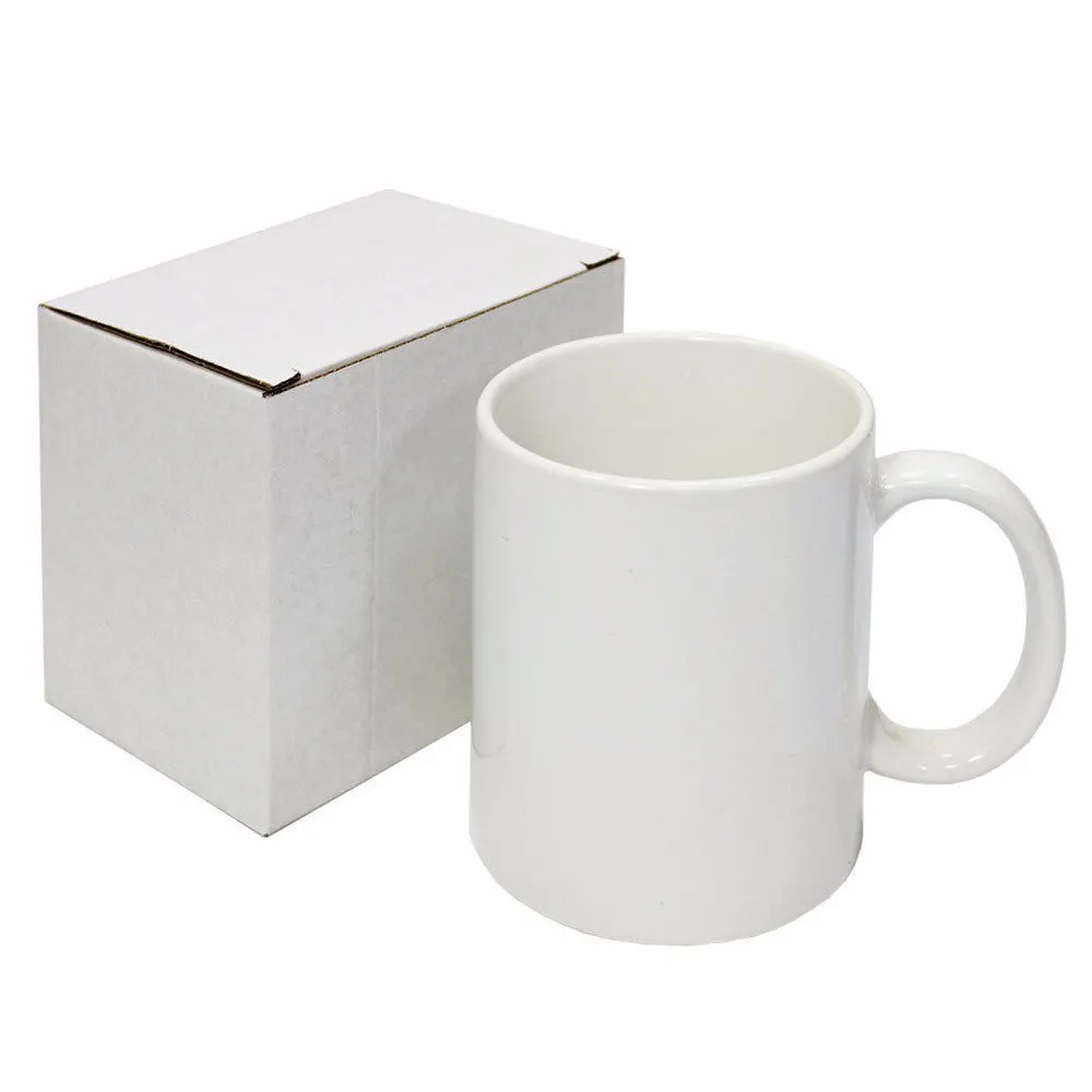 Tasse à café en céramique vierge personnalisée, livraison gratuite, bon marché, blanc simple 11Oz
