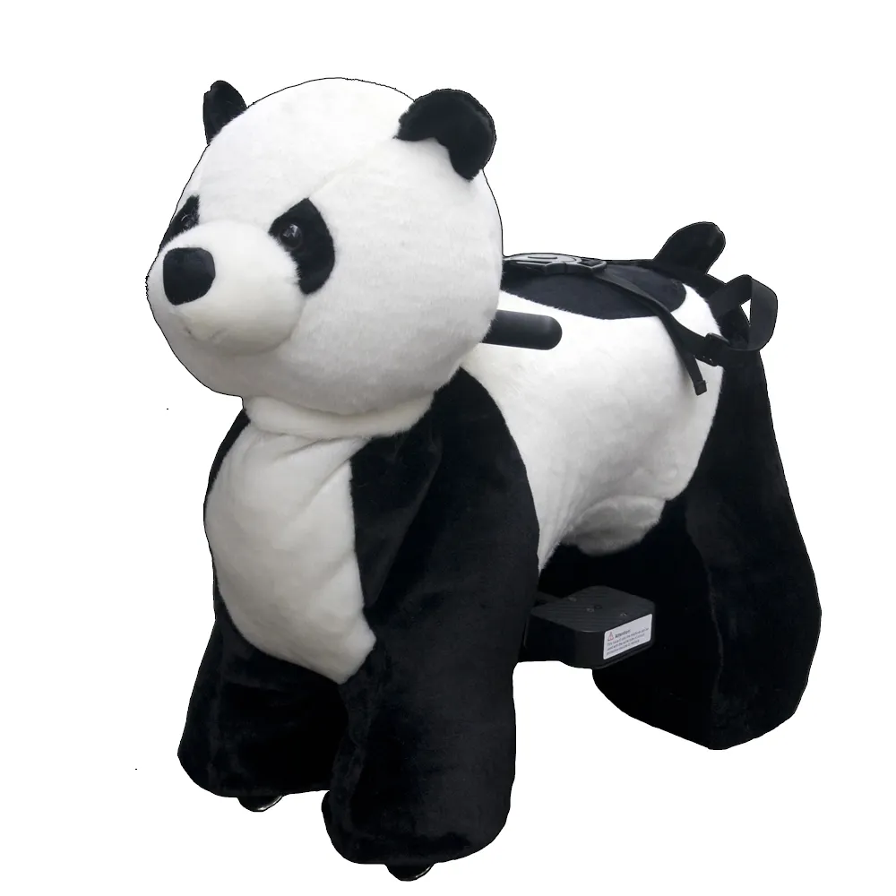 Özel sürüş motorlu panda hayvanlar oyuncaklar çocuklar için evde