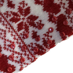 Women's Nordic Winter Jacquard Crew Slipper <strong>Socks</strong>-Eco-Friendly Anti-Bacterial Anti-Slip Thermal Knit Cuff Pom Poms for Daily Use - Product Image 6