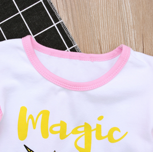 <span class=keywords><strong>Moda</strong></span> Ropa de verano Rosa bebé camisa Falda corta boutique niños ropa de niña - Product Image 4