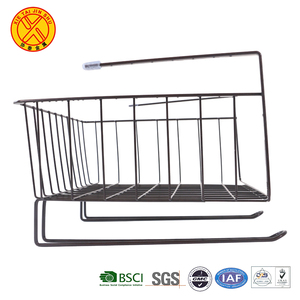 Le meilleur <span class=keywords><strong>panier</strong></span> <span class=keywords><strong>de</strong></span> rangement décoratif noir en acier inoxydable suspendu en treillis métallique pour <span class=keywords><strong>salle</strong></span> <span class=keywords><strong>de</strong></span> <span class=keywords><strong>bain</strong></span> et cuisine - Product Image 3