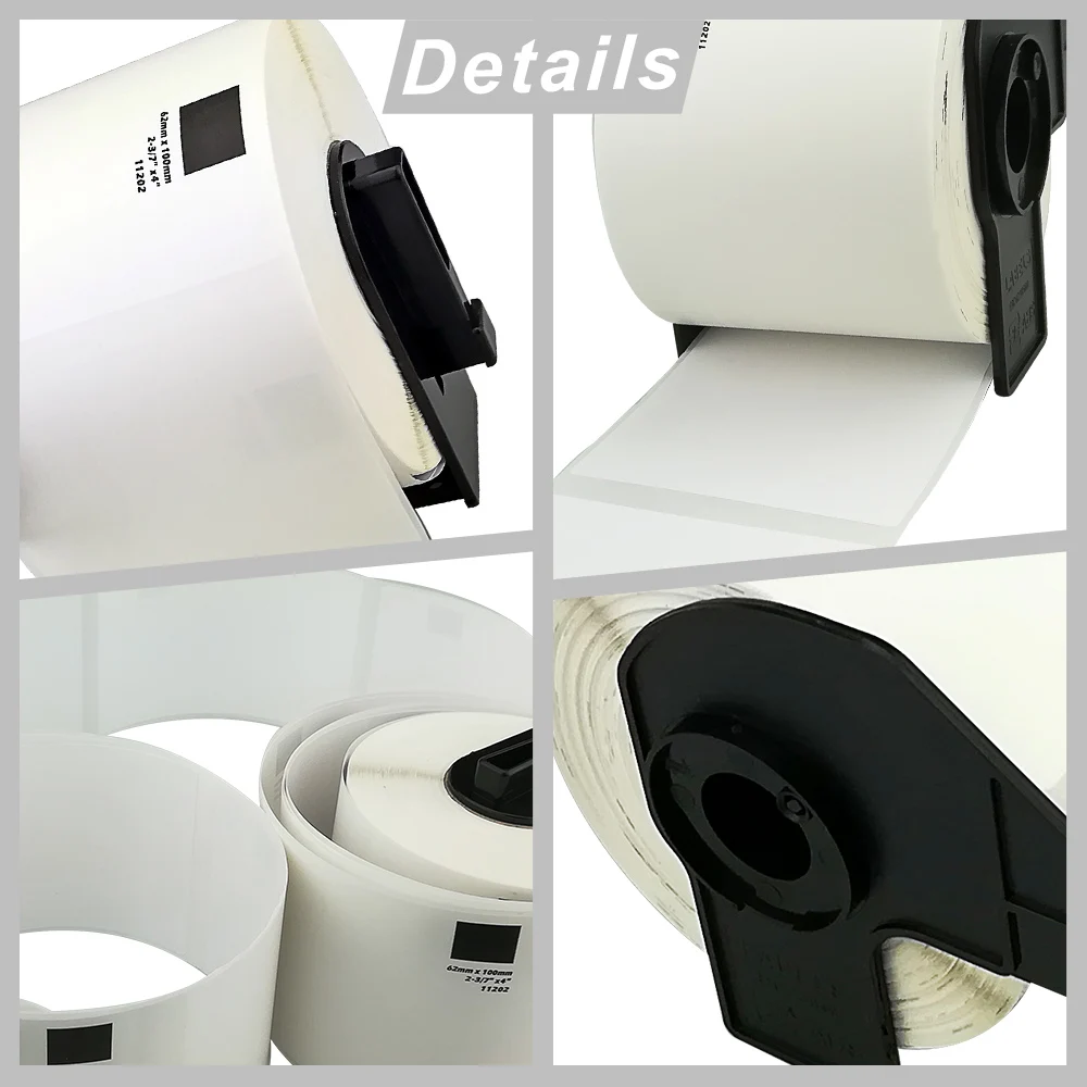 DK series paper rolls compatible for brother ribbon printer label roll cartridge paper dk112202 DK11202