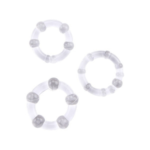 Set van 3 seksuele hulpmiddelen: vibrerende penisringen van siliconen voor mannen, voor orgasme en erectie. - Product Image 2