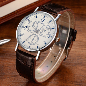 <span class=keywords><strong>Orologio</strong></span> da polso da uomo di lusso da <span class=keywords><strong>donna</strong></span> <span class=keywords><strong>orologio</strong></span> sportivo al quarzo chiaro <span class=keywords><strong>blu</strong></span> in pelle - Product Image 2