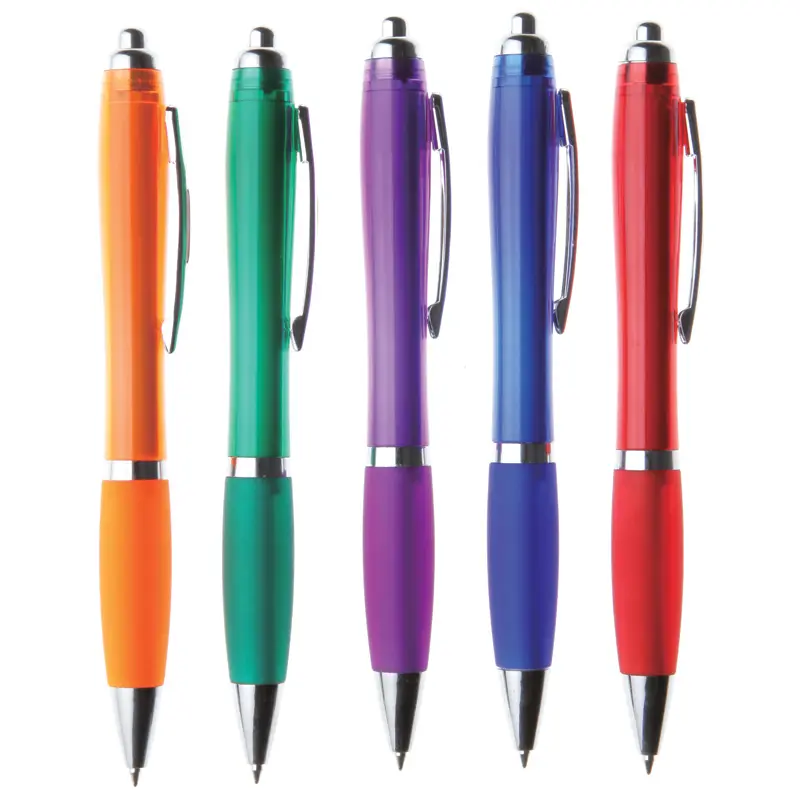 High quality Custom Plastic School Office Ballpen Click Spring Ballpoint Pen with competitive price