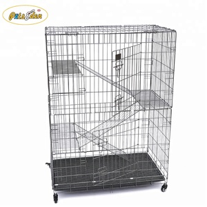 Petseden 2/3/4 seviye büyük Metal el yapımı <span class=keywords><strong>Ferret</strong></span> kafes kapalı ucuz kedi kafesleri tekerlekli - Product Image 3