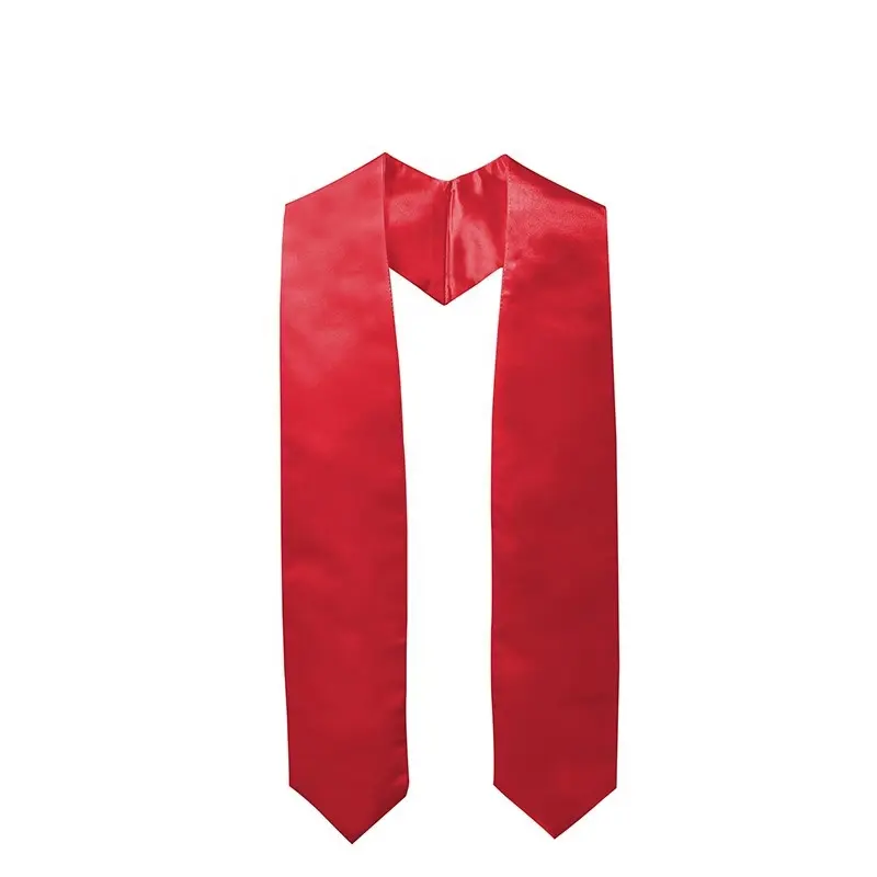 Vente chaude Red Plain Graduation Stole et ceinture de graduation