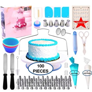 Bộ Dụng Cụ Trang Trí Bánh Bộ Dụng Cụ Làm Bánh Set <span class=keywords><strong>Cookie</strong></span> Fondant Công Cụ Làm Bánh Và Phụ Kiện Hơn 100 Chiếc Cho Người Mới Bắt Đầu - Product Image 1