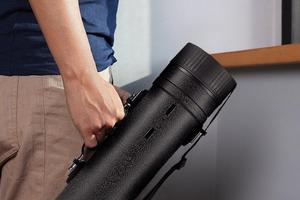 Storage Tube Plastic Drawing Art Carrying Case <strong>Holder</strong> for Posters, Artwork, <strong>Documents</strong>, Blueprints, Black - Product Image 3