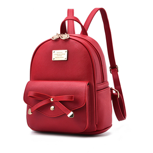 0901 Five Color Wholesale Custom Fashion Outdoor Mini <strong>Small</strong> Zippers Stylish Cute Travel PU <strong>Leather</strong> Black Women <strong>Backpack</strong> - Product Image 4