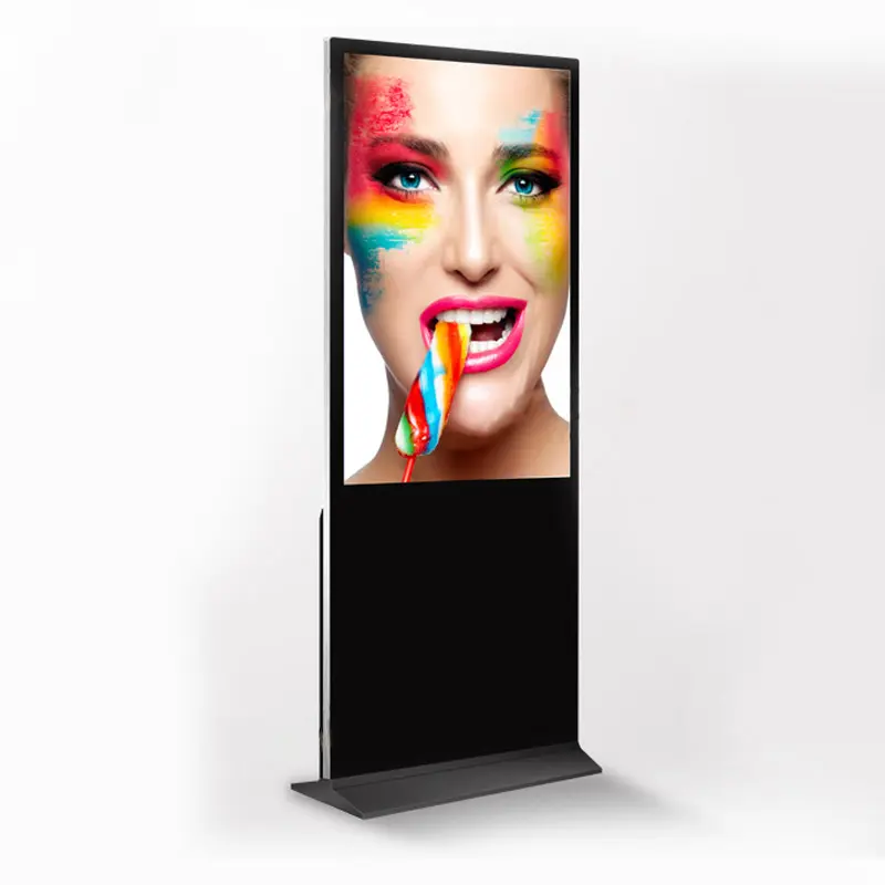 All In One Computer Touch Floor Stand Smart Digital Signage Kiosk With Camera Ecran Publicitair Lcd