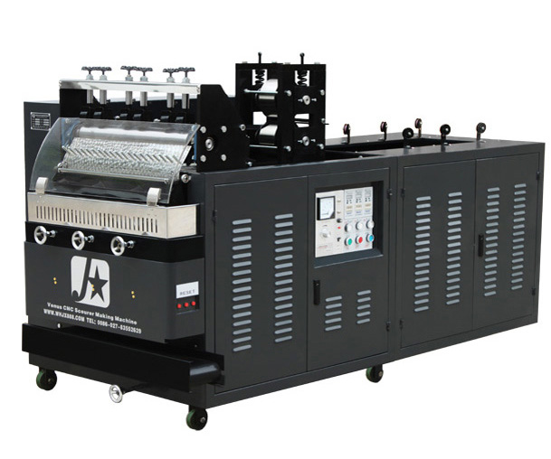 6 проводов, 3 головки, кастрюля из нержавеющей стали, новая машина для производства губки для кухни JX-A6