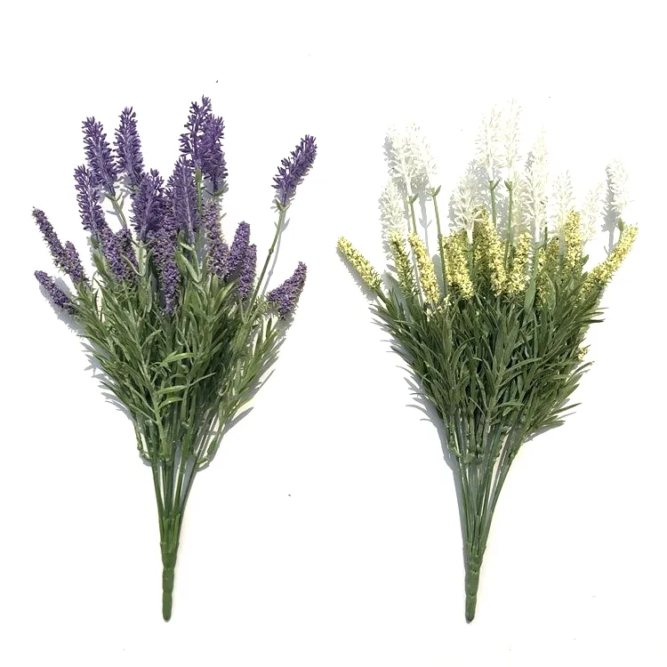 factory direct sale high quality decorative 12 branch intensive artificial wedding plastic lavender flower