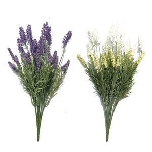 Vendita diretta in fabbrica di alta qualità decorativo 12 rami intensivi matrimonio artificiale plastica fiore di lavanda - Product Image 1