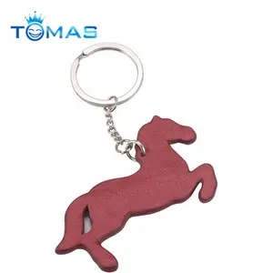سلسلة مفاتيح حيوانات جلدية ترويجية رائعة على شكل حصان