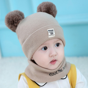 Su ordinazione Bello Sveglio Dei Bambini di Pelliccia Pom Pom Cappello E Sciarpa Berretti Ragazze Dei Ragazzi Bambino Caldo Cappello Sciarpa - Product Image 6