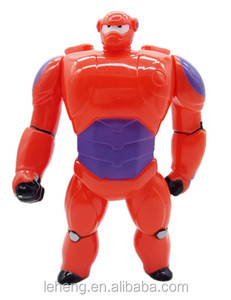 Grande herro 6 figuras clásicas baymax rojo carácter TV robot niños juguetes de plástico - Product Image 1