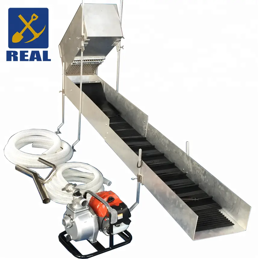River mini gold washing machine portable sluice box separator equipment