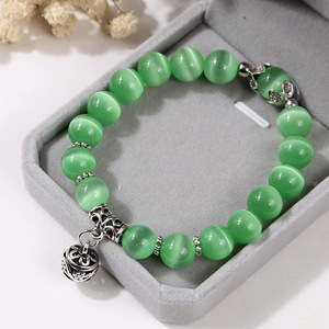 Bracciale Buddha in Opale Naturale Bianco da 10mm, Gioiello in Pietra e Cristallo, Accessorio con Prezzi all'Ingrosso - Product Image 4