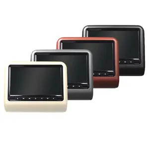 9 pulgadas de pantalla TFT LCD de alta definición coche reposacabezas monitor con MP5 reproductor de DVD de vídeo del coche con Control remoto USB/SD lector FM Transmisor IR