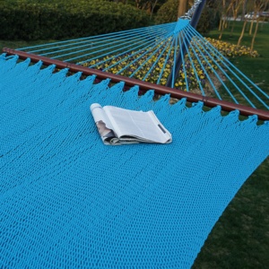 Hochwertige hängende doppelte Baumwoll hängematte Tragbare Camping-Hängematte Indoor Garden Hängematte - Product Image 2