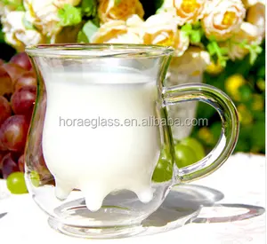 耐热双壁玻璃创意马克杯奶瓶牛奶牛奶玻璃咖啡杯250毫升