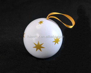 Boîtes cadeaux de boîte de bidon de boule de Noël pour les primes et la promotion Utilisation de logo en relief en fer-blanc et en plastique de qualité alimentaire pour l'artisanat d'emballage - Product Image 6
