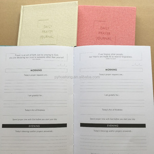 Custom Printed A5 Linen PU Leather Hardcover Monthly Planner Undated Daily Prayer Journal School Sewing Thermal Binding <strong>A4</strong> <strong>Diary</strong> - Product Image 4