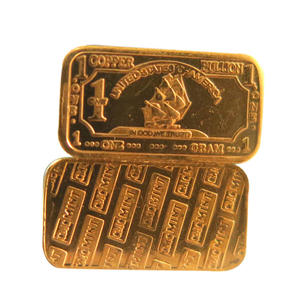 Barras de cobre personalizadas, lingote de hierro de cobre fino 999, 1 gramos, A110 - Product Image 1