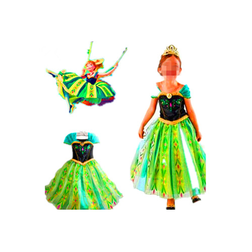 Фильм с изображением принцессы Эльзы и принцессы Анны для девочек; Карнавальное нарядное платье для девочек для вечеринок костюмы HPC-3115