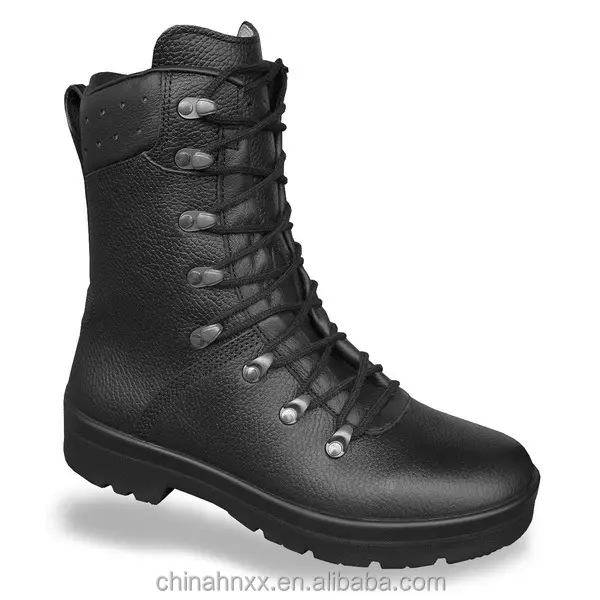Cheap black bundesbank waterproof leather combat boots tactical boots