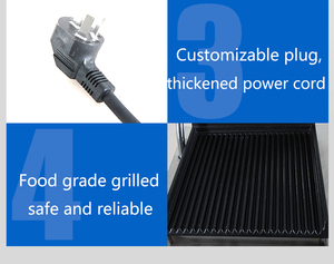 Plancha Eléctrica para Sándwiches, Parrilla de Contacto, Parrilla para Paninis con Certificación CE ASQ 811 - Product Image 6