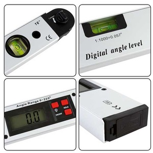 Medidor de Ángulos <span class=keywords><strong>Digital</strong></span> de 400 mm con Pantalla LCD, Herramienta de Nivelación Multiusos con Extensión de Pata para Pendientes Horizontales y Verticales - Product Image 4