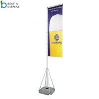 Drapeau de plage publicitaire, drapeau de plage flottant, mât de drapeau personnalisé, bannière de drapeau avec support et base de réservoir d'eau